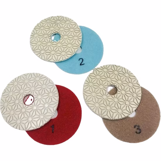 Tampons de polissage diamant humides de 4 pouces, pour pierre de granit et marbre